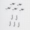 Black Pegboard J-Hooks by Simply Tidy&#xAE;, 5ct.